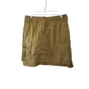 J.Crew Y2K Khaki Mini 100% Cotton Cargo Skirt Women's Size 8